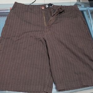 Mens brown striped shorts